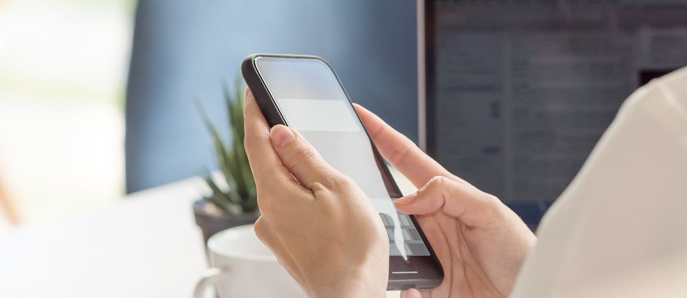 Woman texting on a cellphone